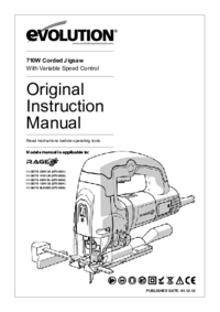 Um das Dokument anzuzeigen Evolution BATTERY JIGSAW Bedienerhandbuch